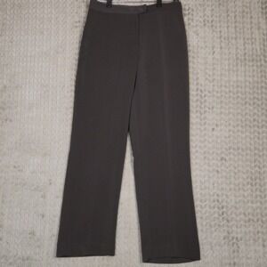bebe Dress Pants Womens 8 Dark Gray Vintage High Rise Wide Leg Trousers USA Made